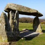 El monumento megalítico de Pentre Ifan, cerca de New Quay El monumento megalítico de Pentre Ifan, cerca de New Quay