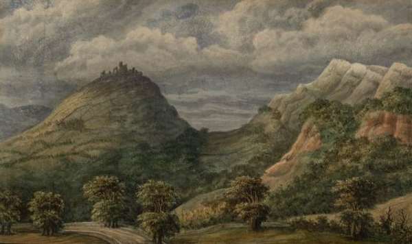 Pintura del Castillo de Dinas Bran